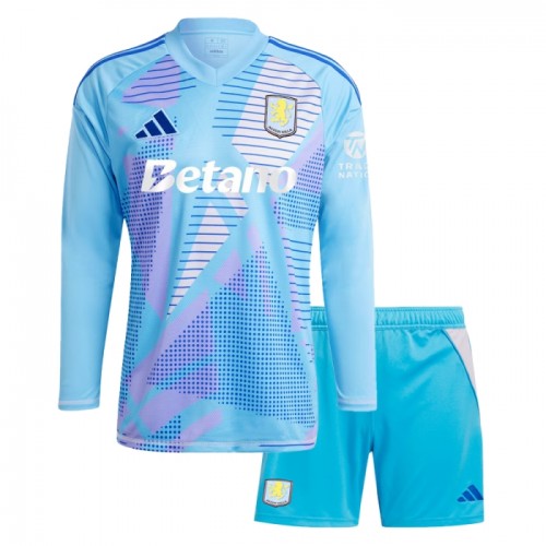 Ensemble Maillot Gardien Aston Villa 2024-25 Manche Longue Bleue Enfant Ensemble Maillot Gardien Aston Villa 2024-25 Manche Longue Bleue Enfant